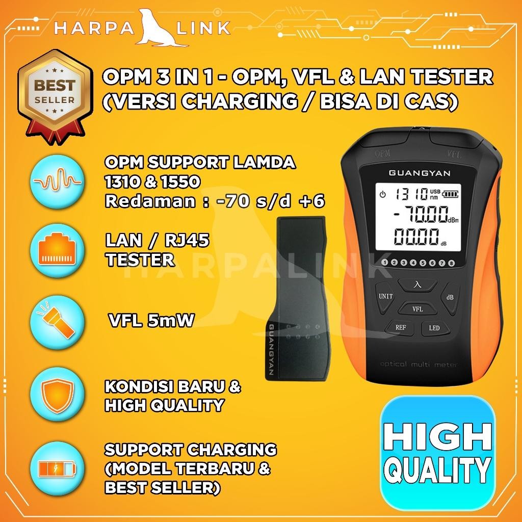 Ms Opm 3 In 1 Optical Power Meter Vfl Rj45 Network Cable Tester Charger Portable Fiber Optik Fo Opm 