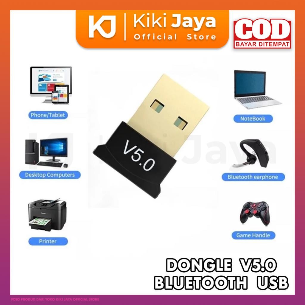 Ms [Kiki] Bluetooth Usb Dongle 5.0 - Bluetooth Dongle 5.0 Usb Dongle Bluetooth Pc Laptop Komputer Bl