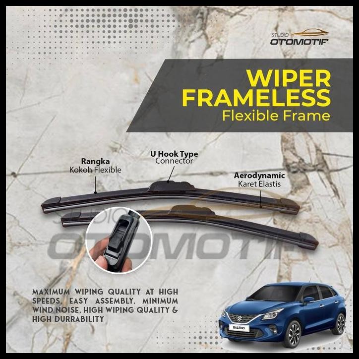 BEST DEAL WIPER BALENO HATCHBACK FRAMELESS / WIPER SUZUKI BALENO HATCHBACK 2PCS 