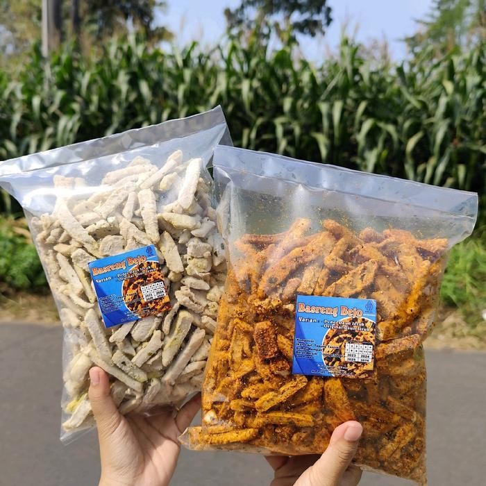 

Cri [Dapat 2] 1Kg Mix (Ori + Pedas) Basreng Bejo Official 500 Gr Dpt 2 Food Snacks