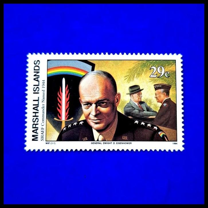 

TERBARU PRANGKO PERANG DUNIA II, SHAEF COMMANDER NAMED 1944. D. EISENHOWER !!!!!!