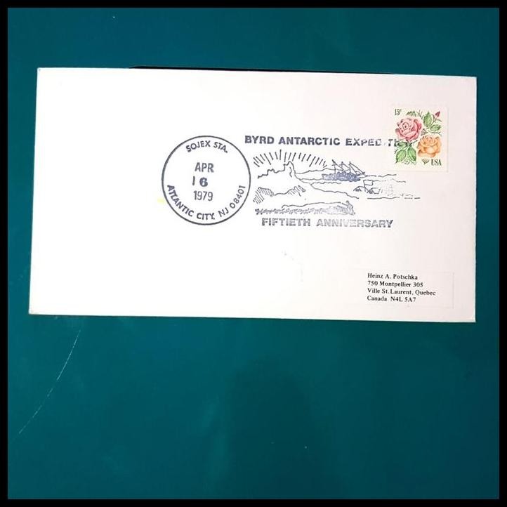 

HOT DEAL PRANGKO AMERIKA. MEDALLION ROSES. SAMPUL BYRD ANTARCTIC EXPEDITION