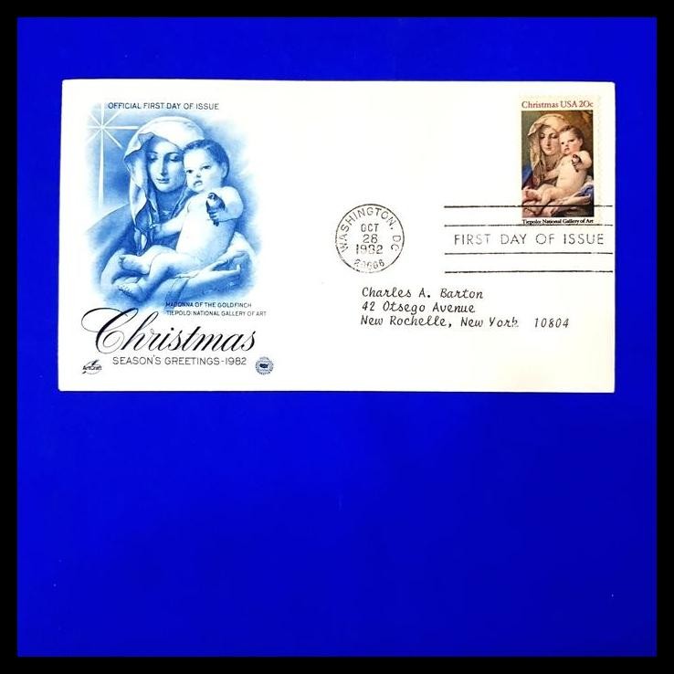 

DISKON PERANGKO/PRANGKO AMERIKA. FDC CHRISTMAS 1982. SEASON'S GREETINGS
