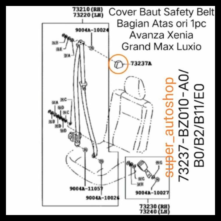 GRATIS ONGKIR COVER SEAT BELT XENIA AVANZA KREM 