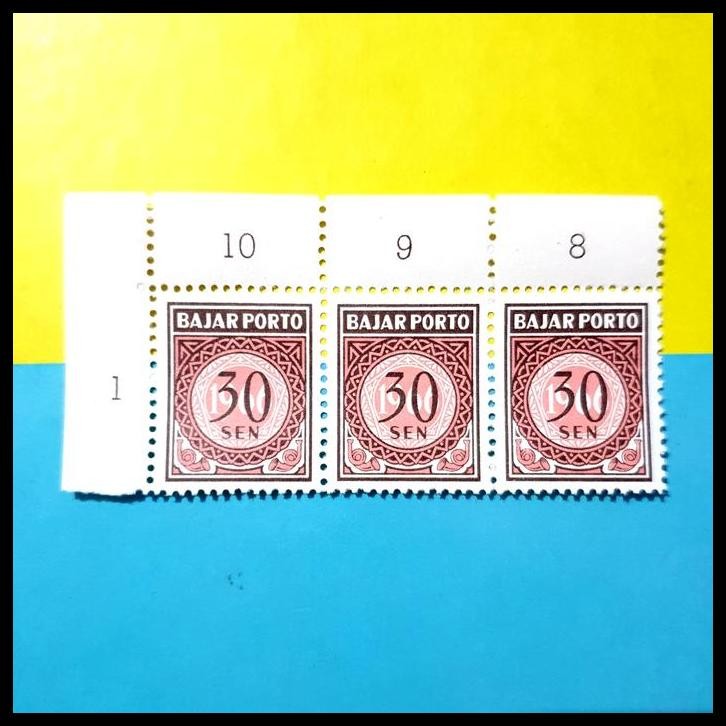 

TERBARU PRANGKO INDONESIA 1966. BAJAR PORTO 30 SEN STRIP-3 !!!