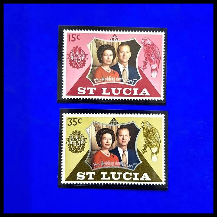 

HOT DEAL PRANGKO/PERANGKO LUAR NEGERI. 25TH WEDDING ANNIVERSARY DARI ST LUCIA !