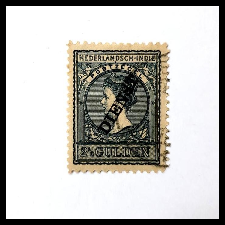 

TERBARU PRANGKO NED INDIE 1911. RATU WILHELMINA C.T. DIENST 2 GULDEN. USED. LANGKA !!
