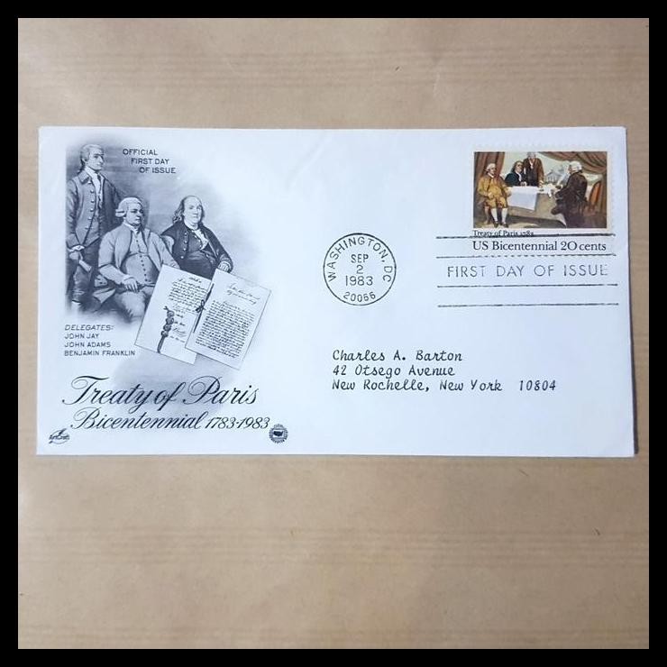

TERMURAH PERANGKO/PERANGKO AMERIKA FDC TREATY OF PARIS BICENTENNIAL 1783-1983 !!!
