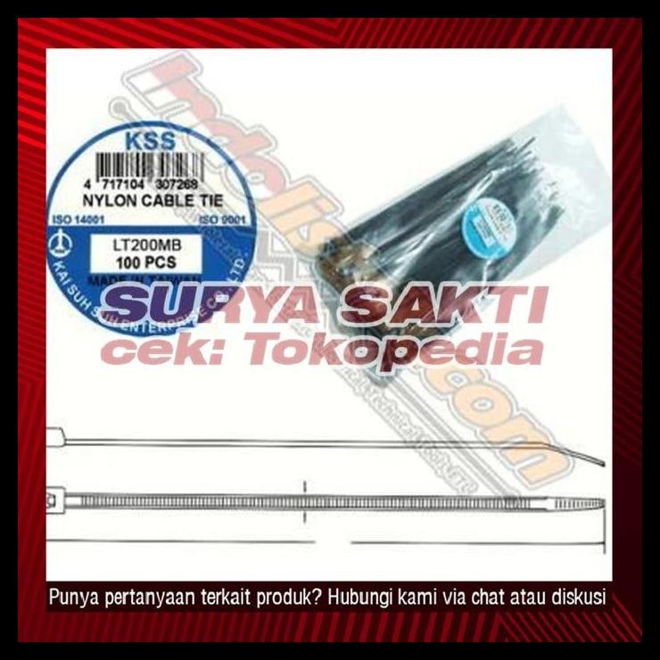 

DISKON KABEL TIES KSS LT200MBK (200 X 2.5MM) HITAM !!!!!!