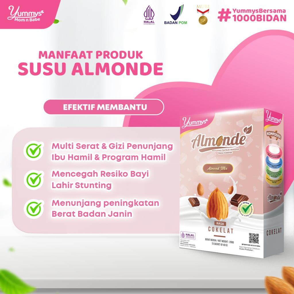 

Cri Paket Materna - Almonde Susu Almond | Kaya Asam Folat | Susu Almond Enak Tidak Bikin Mual