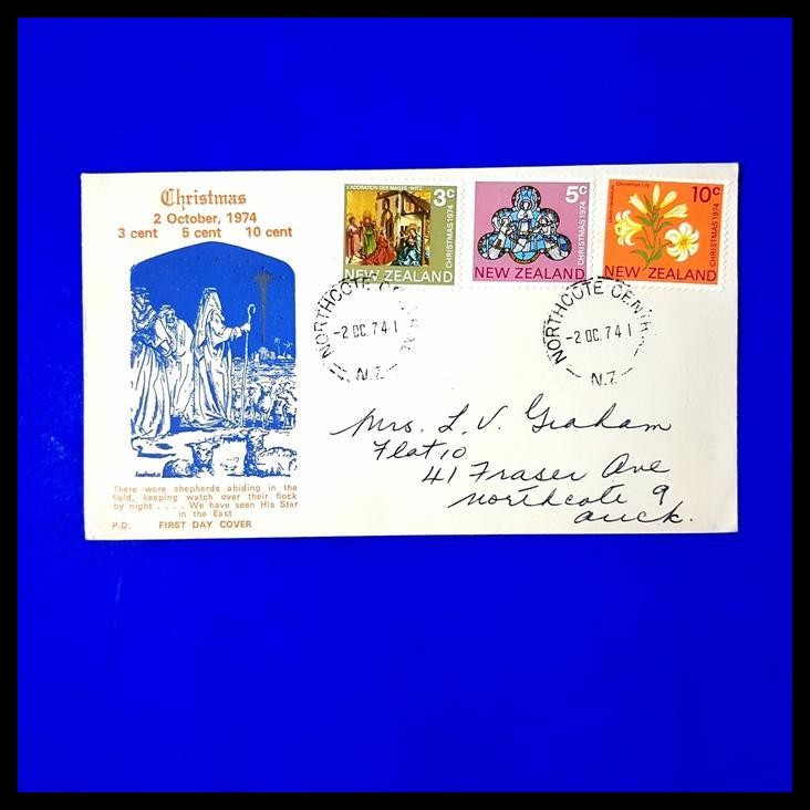 

BEST DEAL PRANGKO NATAL/CHRISTMAS 1974. L' ADORATION DES MAGES. FDC NEW ZEALAND !
