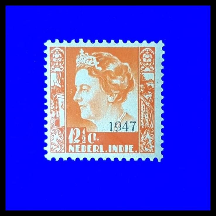 

BEST DEAL PERANGKO/PRANGKO NED INDIE. RATU WILHELMINA. 12 1/2 CENT C.T. 1947