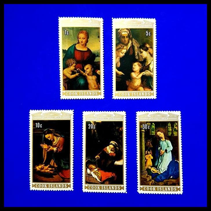 

DISKON PRANGKO CHRISTMAS/NATAL 1974. COOK ISLANDS. VIRGIN AND CHILD. (5V) !!!!!