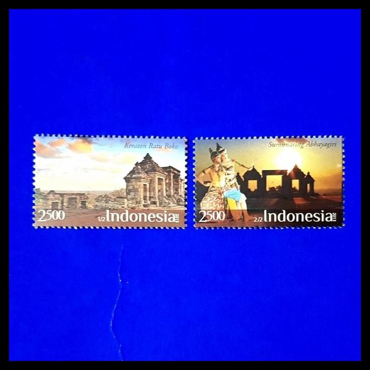 

TERMURAH PRANGKO INDONESIA. KERATON RATU BOKO & SUMUNARING ABHAYAGIRI. SET (2V) !!!!!!