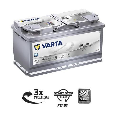 Varta G14 Silver Dynamic Agm L5 595901 Cca 900 12V 95Ah Aki Original