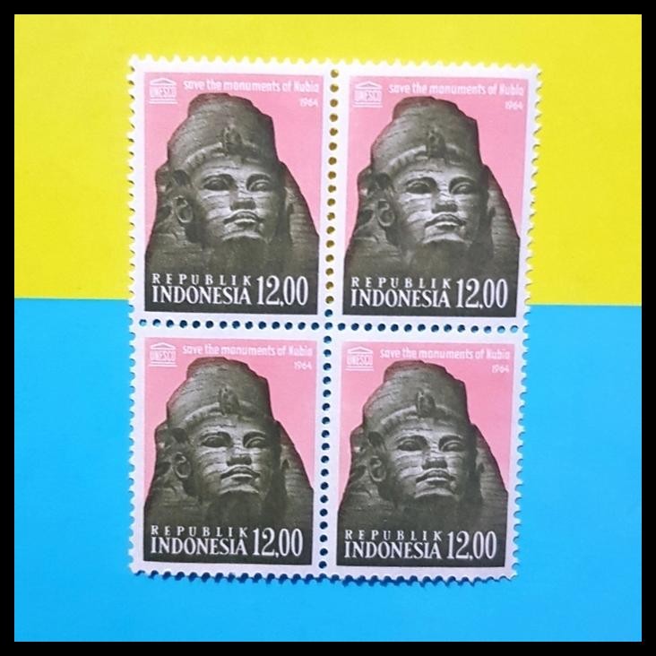 

BEST DEAL PRANGKO INDONESIA UNESCO. FACADE OF THE TEMPLE OF ABU SIMBEL. B-4 !!!