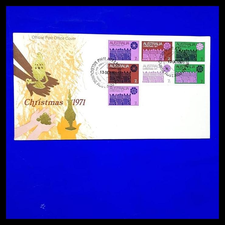 

DISKON PERANGKO/PRANGKO AUSTRALIA. FDC CHRISTMAS 1971. AGAK LANGKA !!!!!!