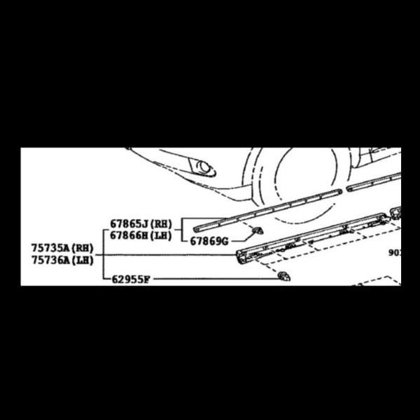 TERMURAH MOULDING LIST LIS PINTU 75735-48020 75736-48020 LEXUS RX270 350 08- 