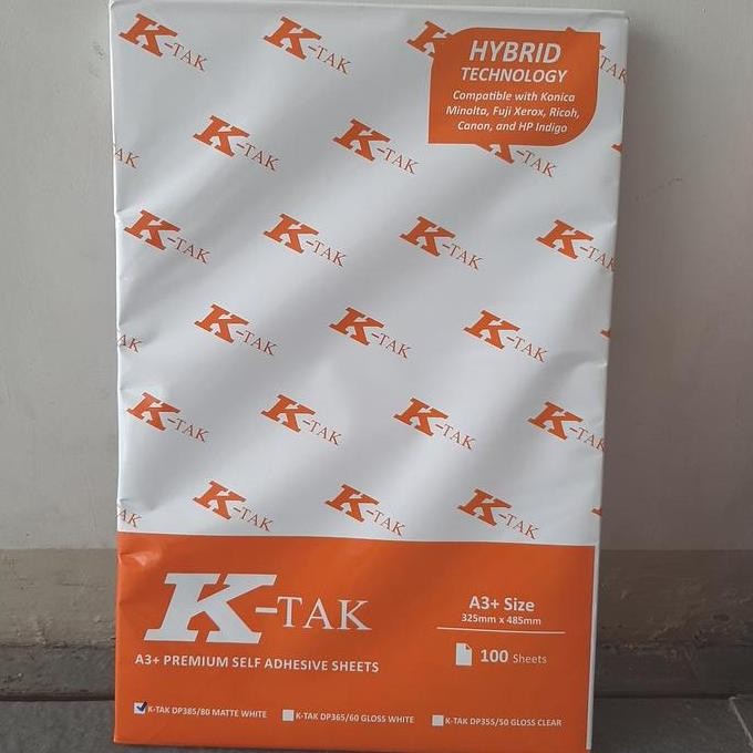 

BEST SELLER STICKER VINYL K TAK A3+ PREMIUM HYBIRD TECHNOLOGY MATTE WHITE !!!!!