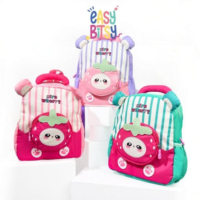 

Miliki Easybitsy Tas Ransel Backpack Sekolah Anak Perempuan Paud-Tk - Strawberry