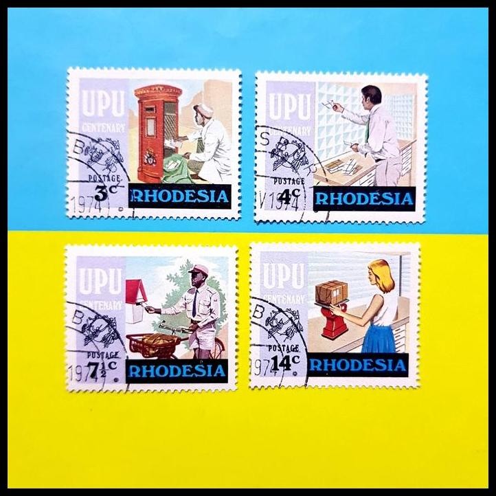 

GRATIS ONGKIR PERANGKO/PRANGKO RHODESIA. UPU CENTENARY. 1974 (4V) SET !!