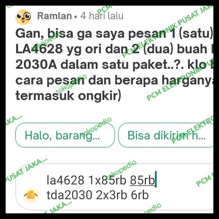 TERMURAH LA4628 1X TDA2030 2X 