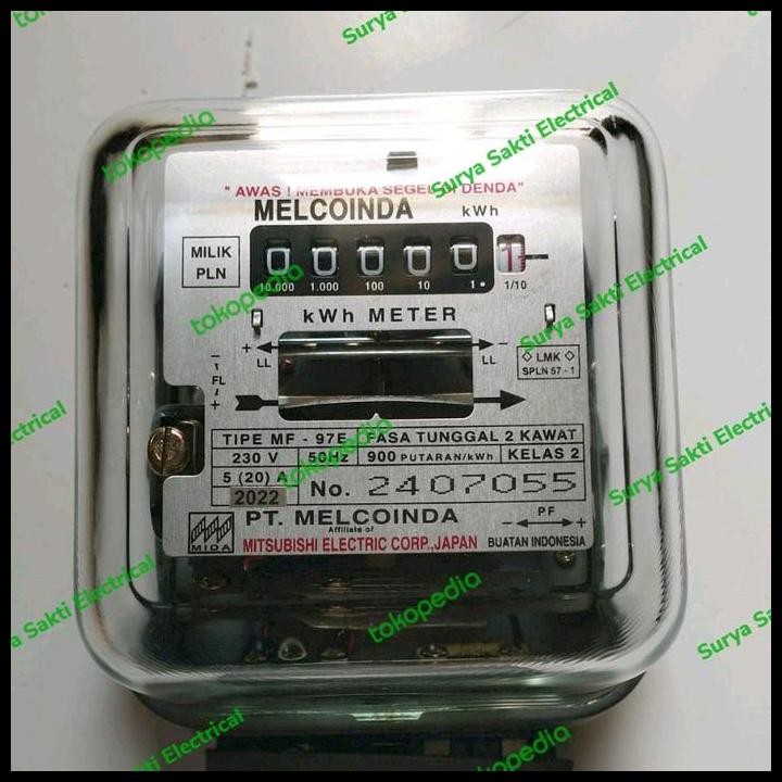 TERMURAH KWH METER MELCOINDA ANALOG 1P 5(20)A METERAN LISTRIK 1 PHASE 