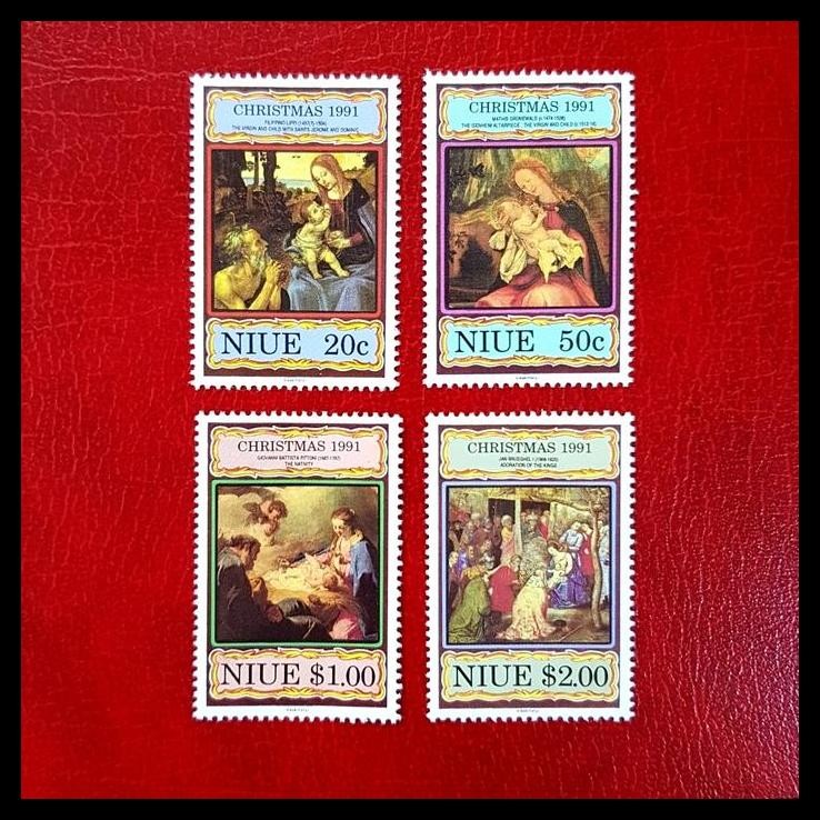

DISKON PERANGKO/PRANGKO NATAL/CHRISTMAS 1991 DARI NIUE. SET (4V) MNH
