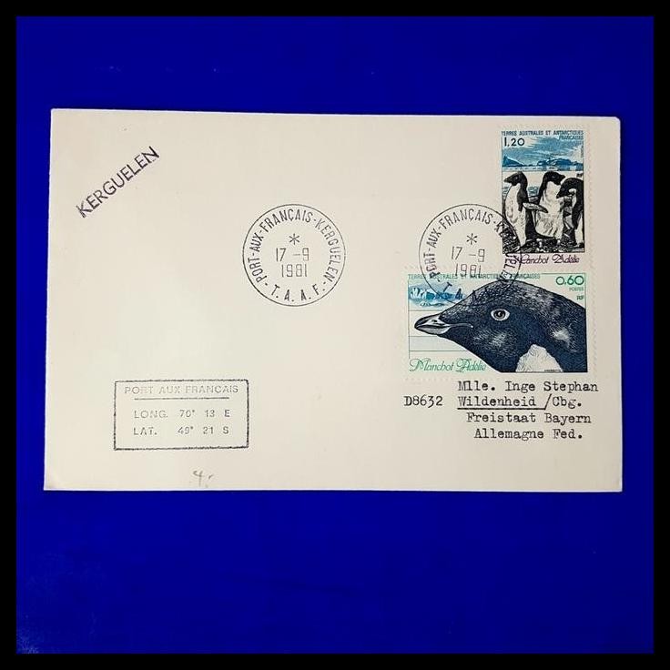 

TERMURAH PRANGKO PRANCIS /FRANCE. BURUNG PENGUIN DI ATAS SAMPUL SURAT !!!!!!