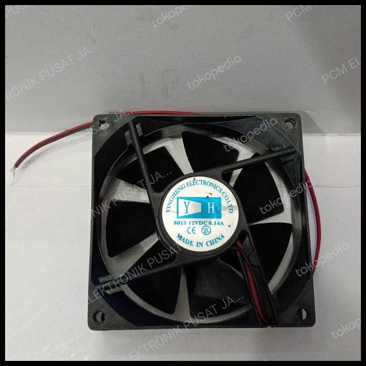 DISKON 2086 FAN KIPAS YH 12VOLT 12 VOLT 2PIN 2 PIN 8CM 8 CM 8X8 8025 0.15A 