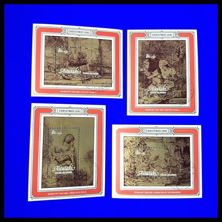 

BEST DEAL PERANGKO/PRANGKO CHRISTMAS 1981, SET 4 SS DARI AITUTAKI COOK ISLANDS