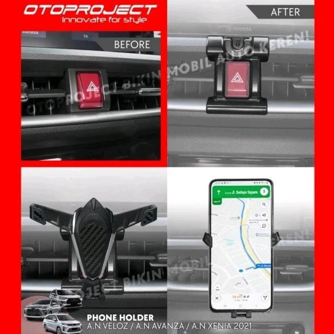 Phone Car Holder Otoproject All New Veloz / Avanza / Xenia 2022-2023