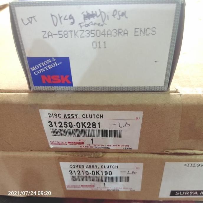 Kopling Set Fortuner Hilux Diesel Original