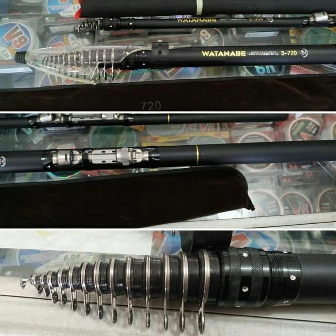 Joran Tegek Kolong Full Carbon Murni bisa di zoom Watanabe import JPG