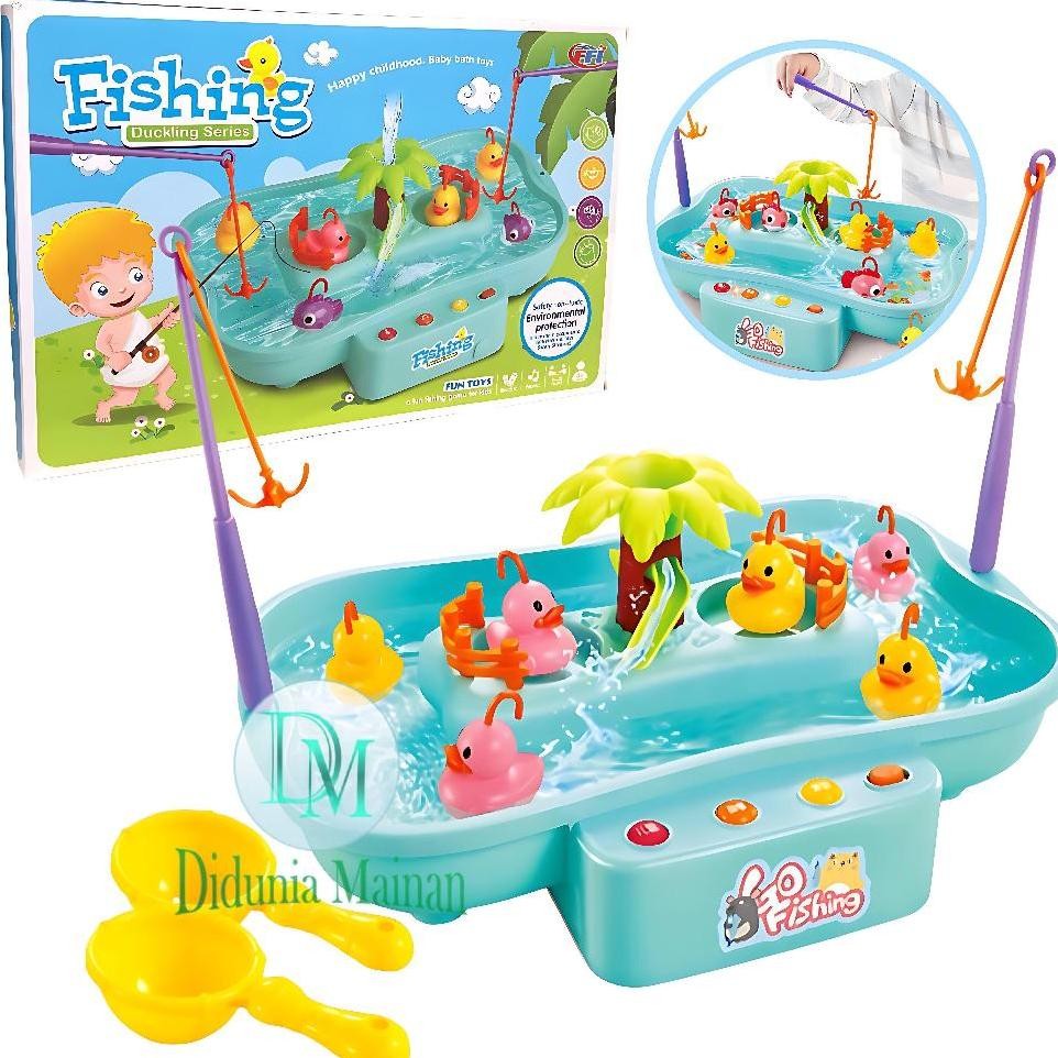 Mainan Pancing Ikan Bebek Edukasi Anak Pancingan Go Fishing Du Elektrik Set