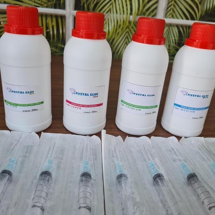 

Lem Akrilik High Quality 250ml - Lem Mika Bening Kuat Tahan Air