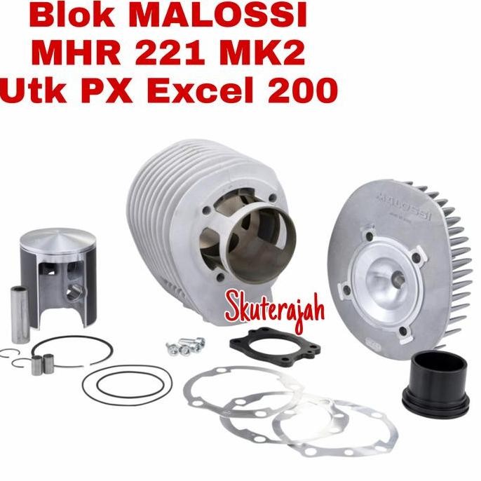Blok Set MALOSSI MHR 221 MK2 Alloy utk PX Excel 200 Spartan