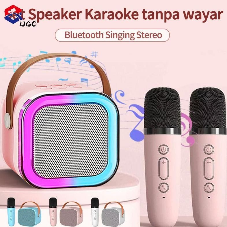 Speaker Bluetooth Plus Mic Actual Bluetooth Mini Speaker Karaoke Speaker Portable with 2 MIC Bluetoo