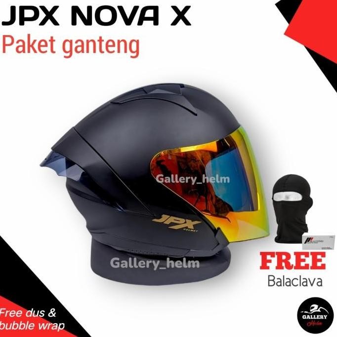 Promo Jpx Nova X Hitam Doff Paket Ganteng | Helm Jpx