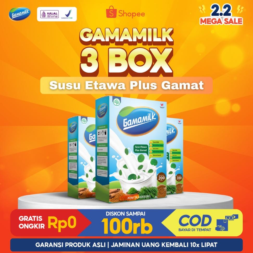 

Paket 3 Box Gamamilk Susu Kambing Etawa Plus Ekstrak Gamat Halal Dan Bpom