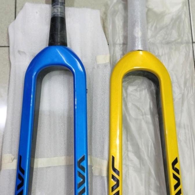 Fork Rigid Java Carbon Tappered disc brake | Fork sepeda roadbike 700c