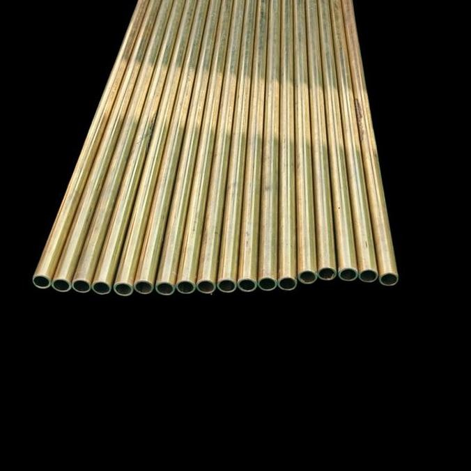 BARU LARAS POLOS KUNINGAN ID 6.3 OD 8 PANJANG 80cm/ LARAS POLOS KUNINGAN