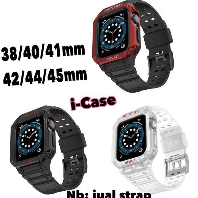 iWatch Bumper Plus Case Protection Strap 38/40/41/42/44/45 mm Series Watch 1,2,3,4,5,6,7,8,9 SE mura