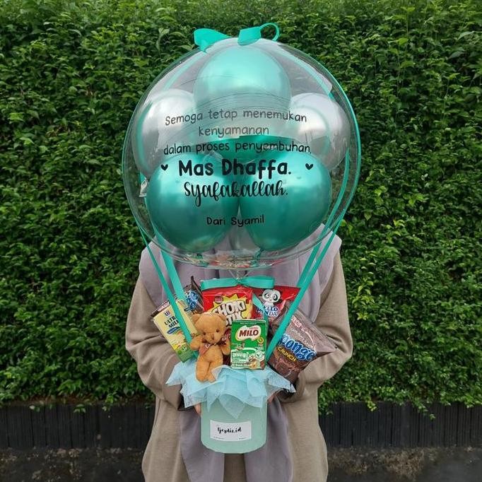 Bucket Balon/Balon Ucapan/Bouquet Balon/Buket Balon Snack (Model D) untuk Wisuda/UlangTahun dll