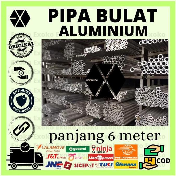 Pipa Bulat / Silver / ( Aluminium ) Uk 6.7.8.10.13.17.20.23.27Mm.