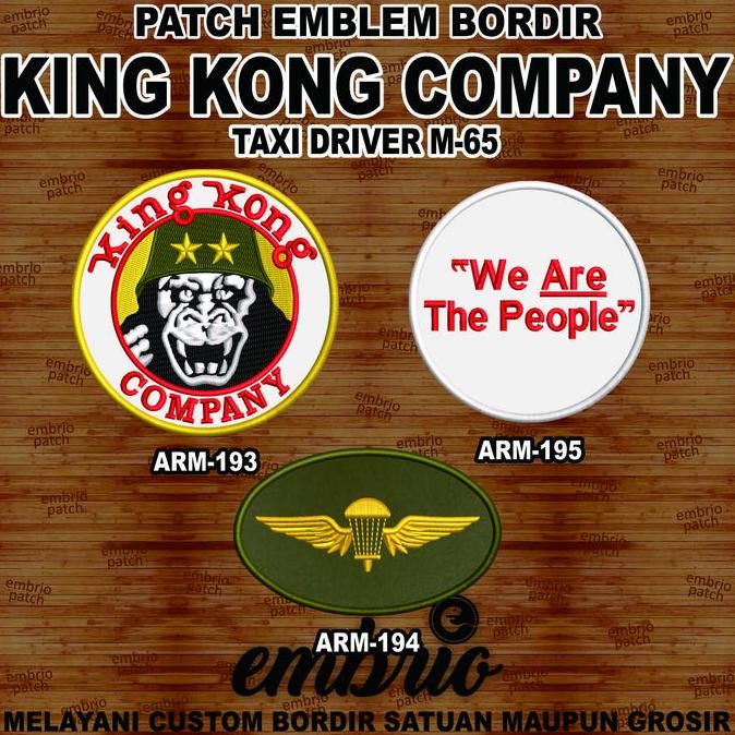 patch jaket king kong company m65 bordir taxi driver us army emblem