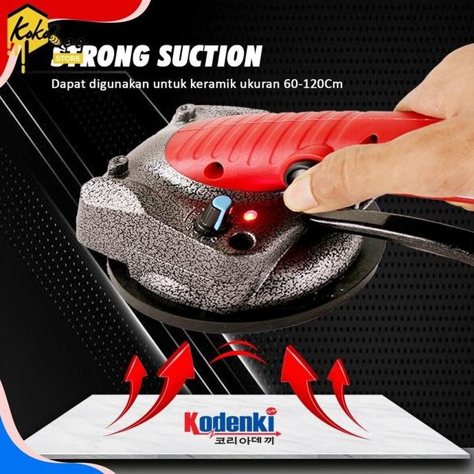 ready  KODENKI Mesin Getar Perata Angkat Pasang Keramik Marmer Kop Lantai Kaca 2 Batre 12V - Alat Pa