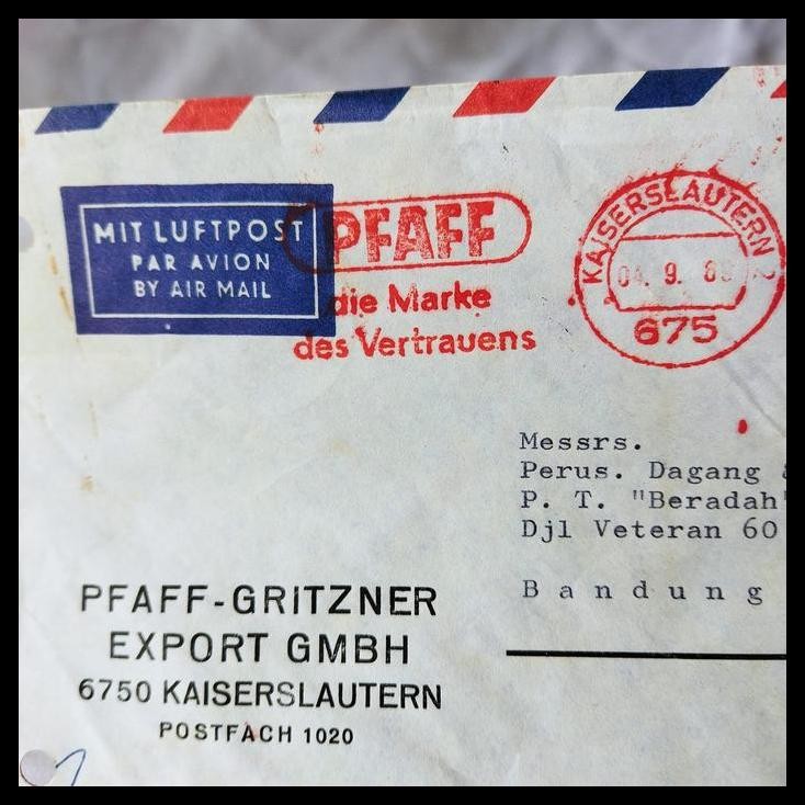 

HOT DEAL PAJANGAN VINTAGE 1969 AMPLOP PFAFF !!!!!!