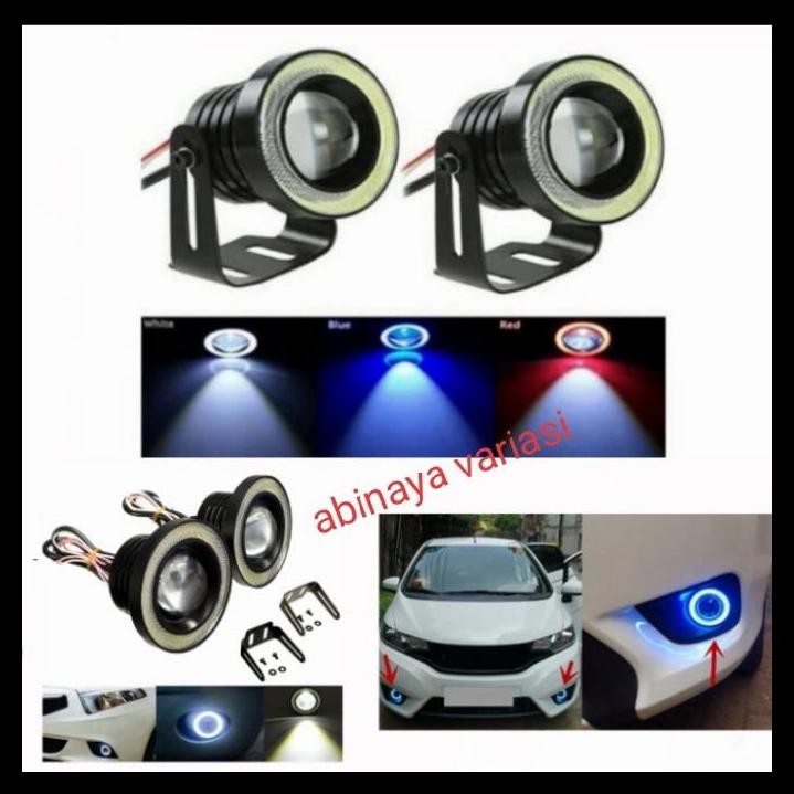 BEST DEAL LAMPU LED FOGLAMP MOBIL INNOVA OLD ANGEL EYES 89MM 
