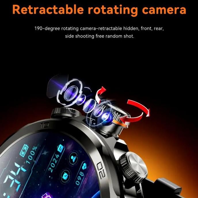 GSH19 Smartwatch AMOLED 8/128 Android Playstore Simcard 4g NFC 2000Mah battery murah